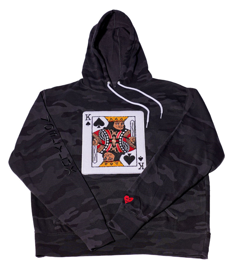 Black King Hoodie - Black Camo