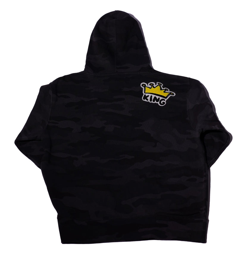 Black King Hoodie - Black Camo