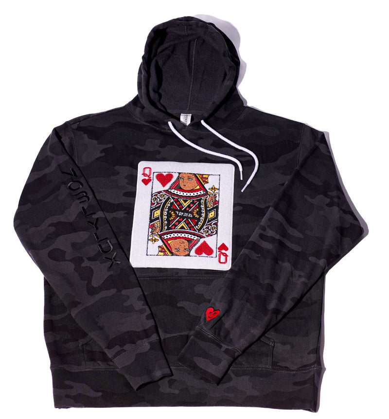 Black Queen Hoodie - Black Camo