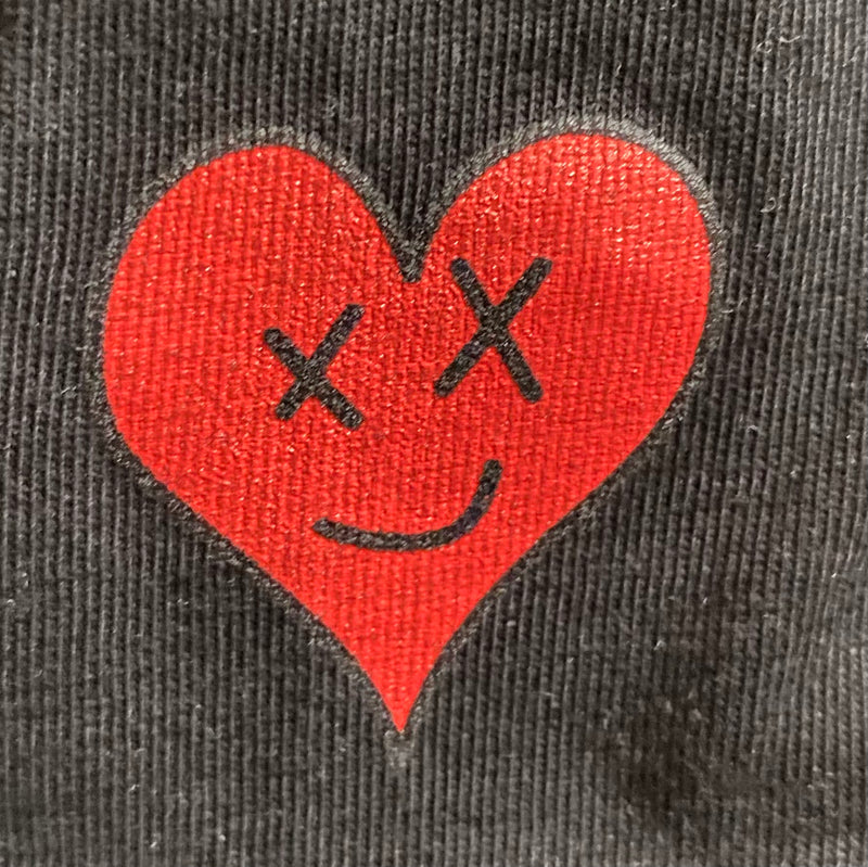 Distressed Black King - Hearts (B)